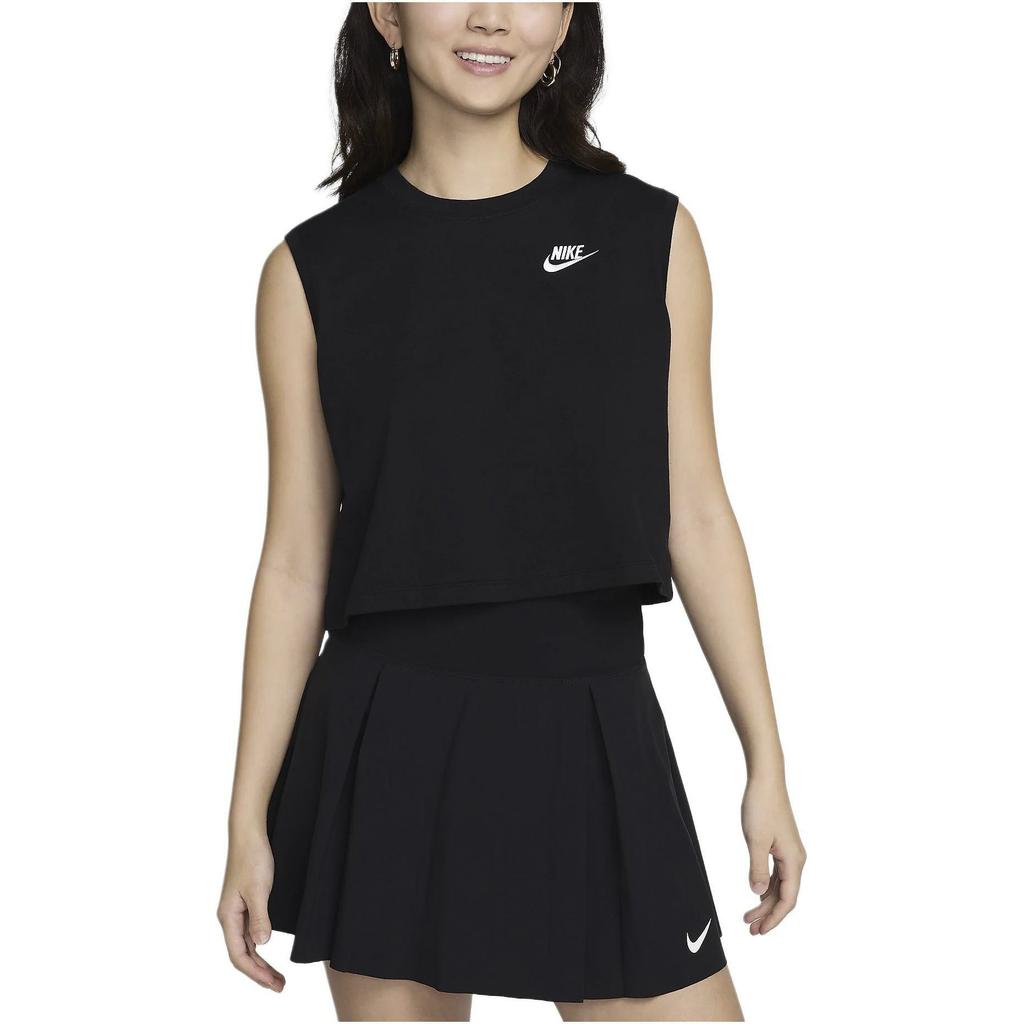 Nike Спортивный топ-майка Club женский черный FV5506-010