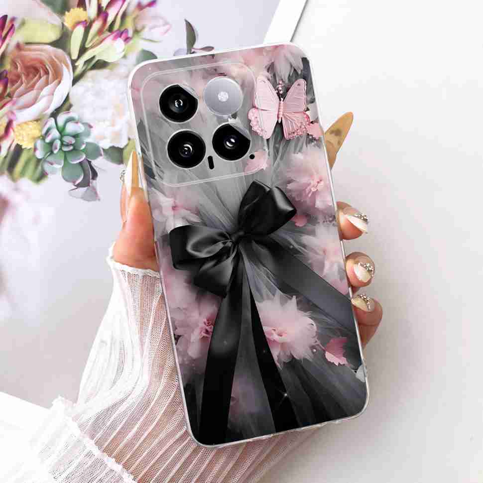 For Xiaomi Mi 14 5G 23127PN0CC Case Fashion Dragon Butterfly Silicone TPU Cover For Xiaomi Mi14 5G 6.36" 23127PN0CG Phone Shell