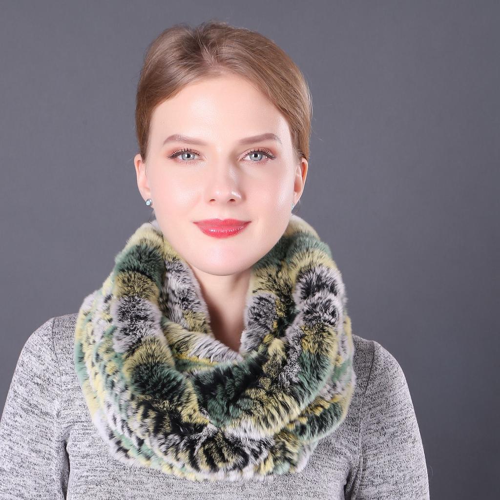 2019 осень и зима новый шарф из шерсти кролика Рекс шарф женский меховой шарф корейская версия утолщенный теплый шарф qiuc