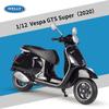 Welly 1/12 2020 Vespa GTS Super Сплав Досуг Модель Мотоцикла Металл Уличные Дорожные Мотоциклы Модель Симуляция Детская Игрушка Подарок