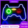 LED Neon Game Controller Light with Transparent Back Panel - Game Room & E-Sports Decoration for a Cool Atmosphere