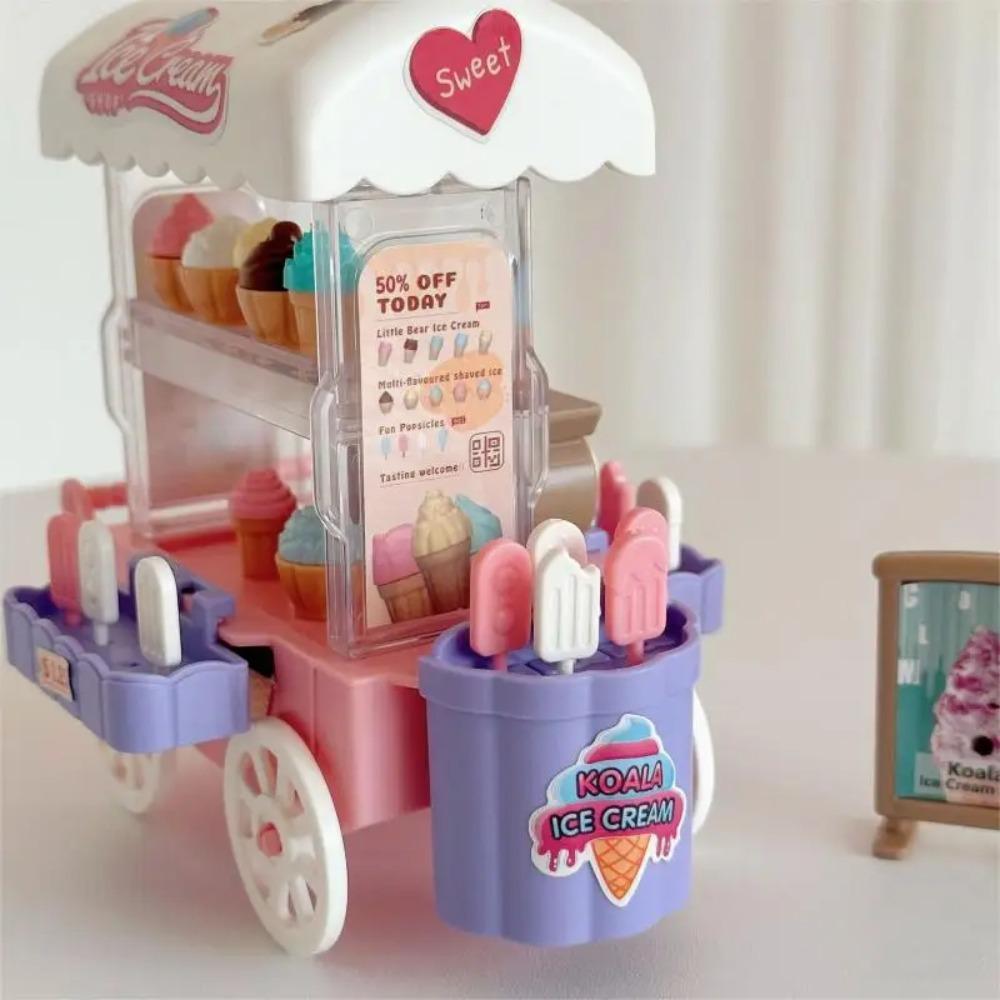 Colorful Ice Cream Truck Toy Dessert Stand Children's Food Stand Truck Toy  Doll House