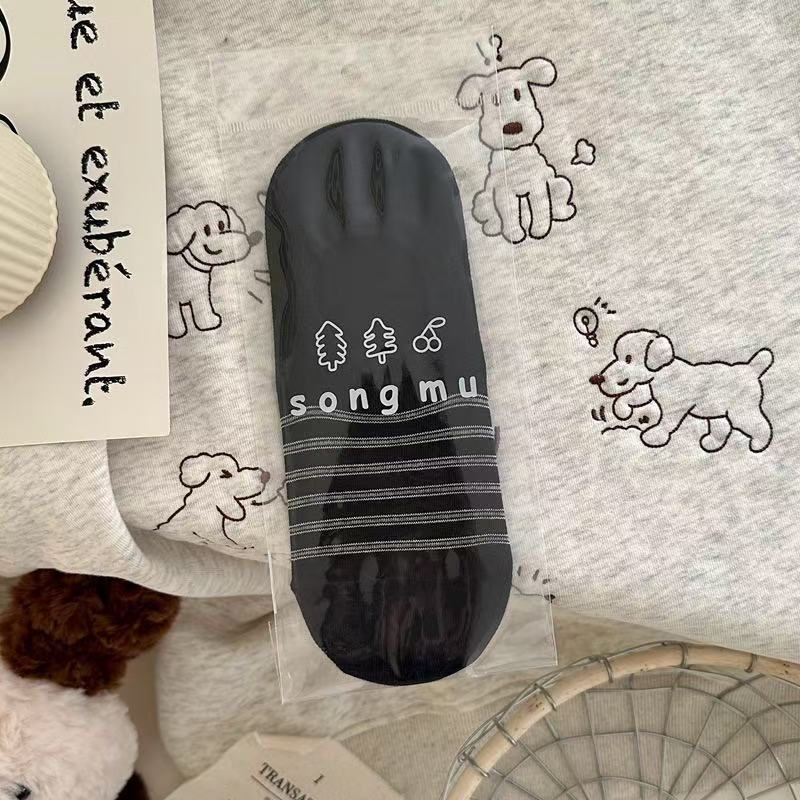 Женские весенне-летние новые носки в тонкую полоску из чистого хлопка, дышащие, на каждый день, нескользящие, невидимые с мелким вырезом