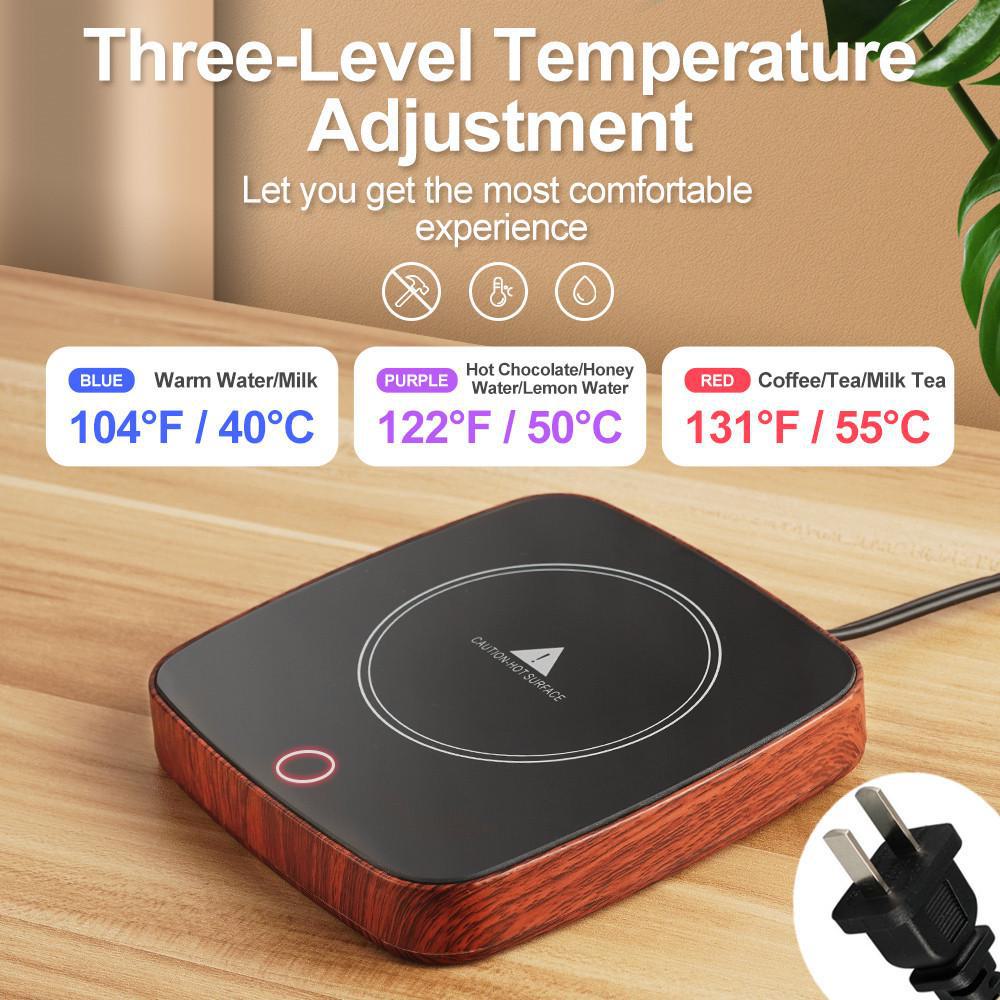 Подстаканник с подогревом и тремя скоростями регулировки температуры — поддерживает температуру кофе 55°C.