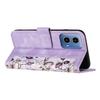 For Motorola Moto G 5G (2024) Case Flower Pattern PU Leather Phone Cover with Card Holder