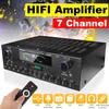 3000W 7 Channel Bluetooth Audio Power Amplifier 110V 220V AV Amp Speaker with Remote Control Support FM USB SD Cards
