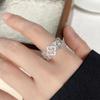 Lan Zhi High-End Korean Zircon Open Ring - Non-Fading 925 Silver with Unique Design