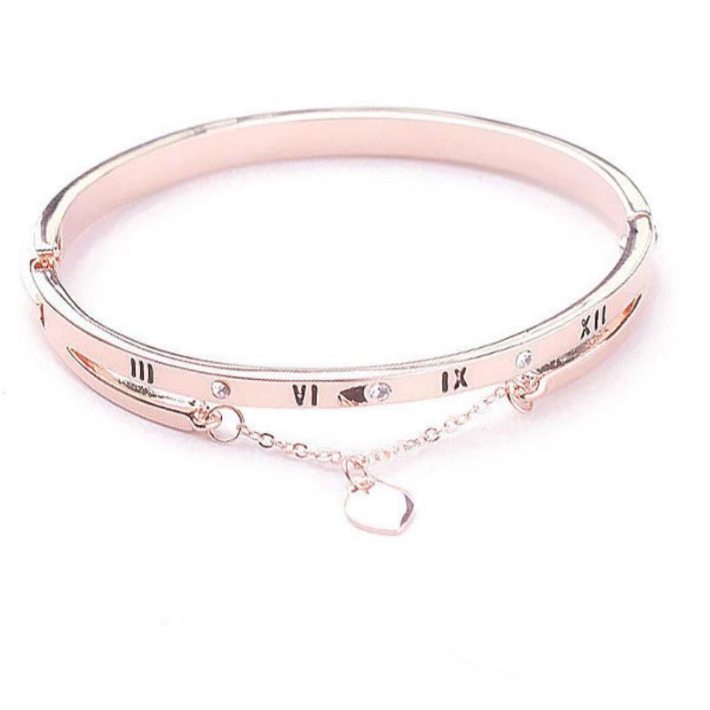 Roman Numerals Love Tassel Pendant Bracelet Fashion Bracelet Retro Female Crystal Jewelry AVE