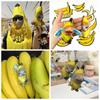 Plush Crying Sound Banana Cat Keychain Stuffed Doll Banana Cat Doll Pendant Classmate Gifts