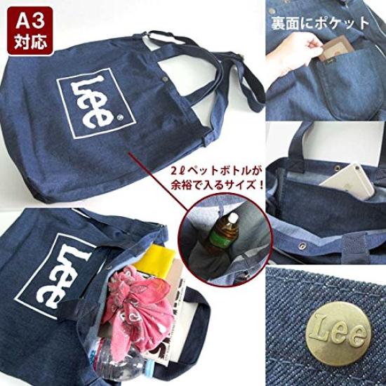 Lee Tote Shoulder White Bag, 2-Way, Canvas, Logo,