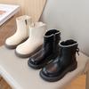 Girls' Short Boots, Foreign Princess Leather Boots, Pearl Bow Children's Martin Boots 2025 Autumn and Winter New Fashion Single Boots