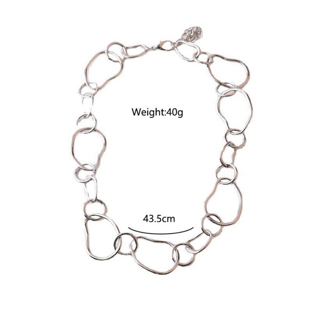 Необычная круглая цепочка золотого цвета, чокер-ожерелье с звеньями, женское ожерелье, праздничные украшения, подарки