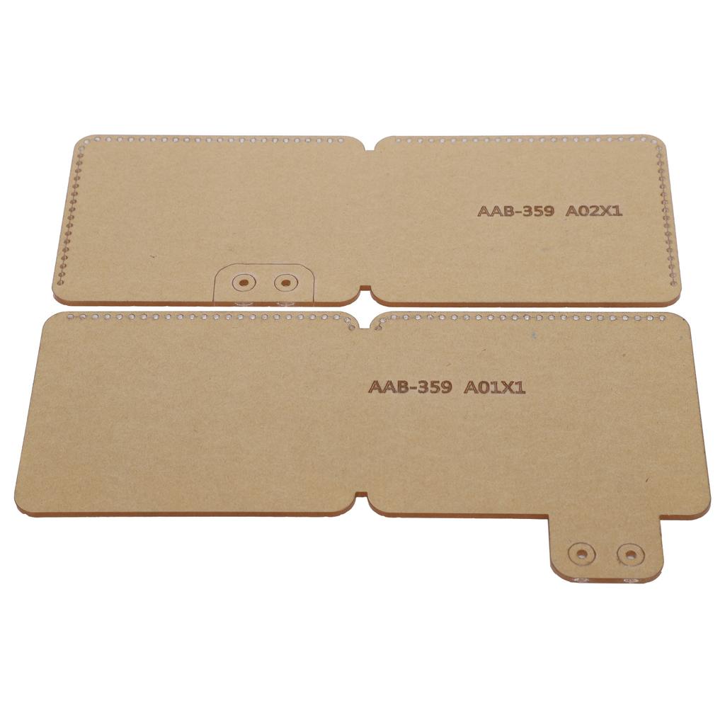2Pcs Acrylic Card Template Clear Transparent Leather HandMade Craft DIY Tool AAB359