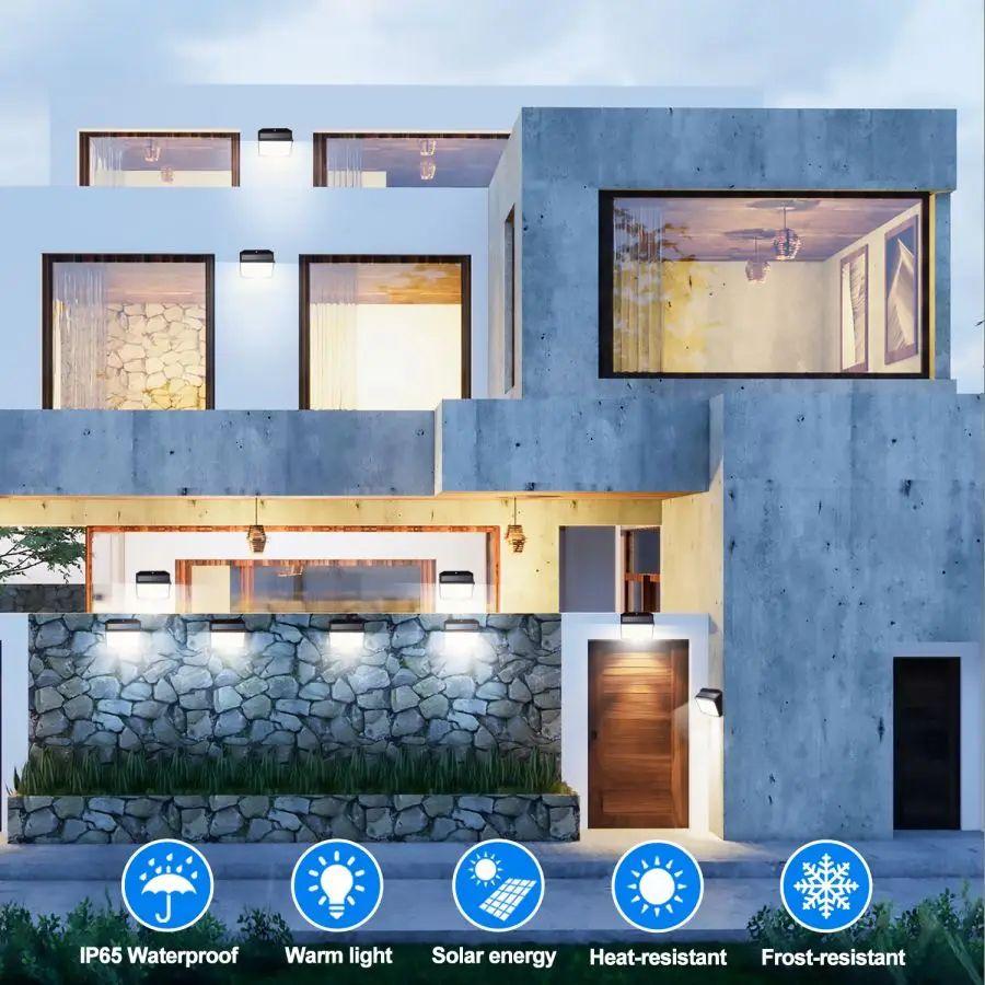 158 LED Solar Wall Lamp Luminouss With Motion Sensor Human Induction Courtyard Waterproof Stairs Outdoor Wall Light