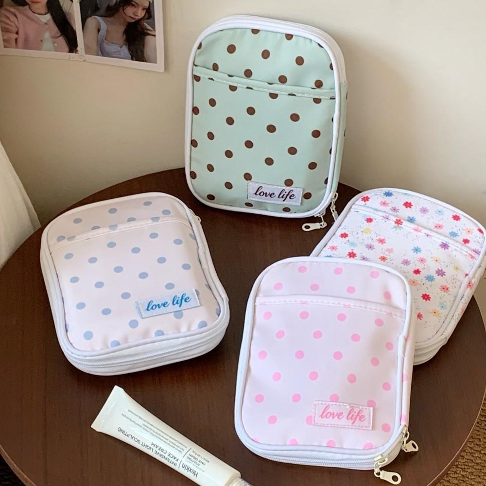 Polka Dot Print Pencil Case Ultra-thin Stationery Bag Durable Pen Bag  Students