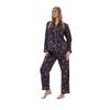 Keanu Womens/Ladies Hearts Satin Long Pyjama Set