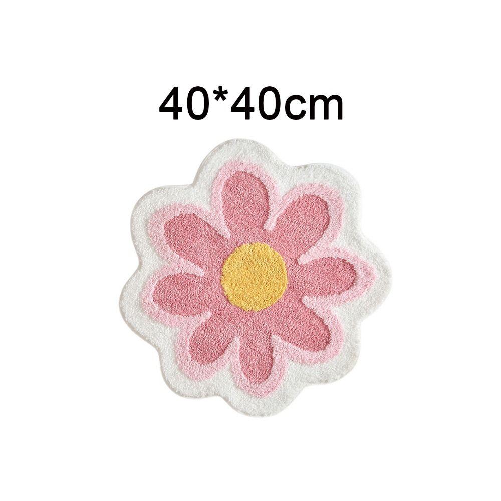 Cashmere Flower Shaped Carpet Anti-slip Rug Creative Floor Mat Hoom Decor
