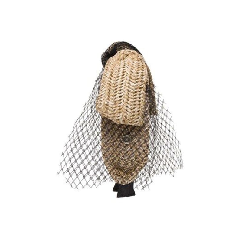 Brown Hat [serre-tete] Lace Bunny -Straw