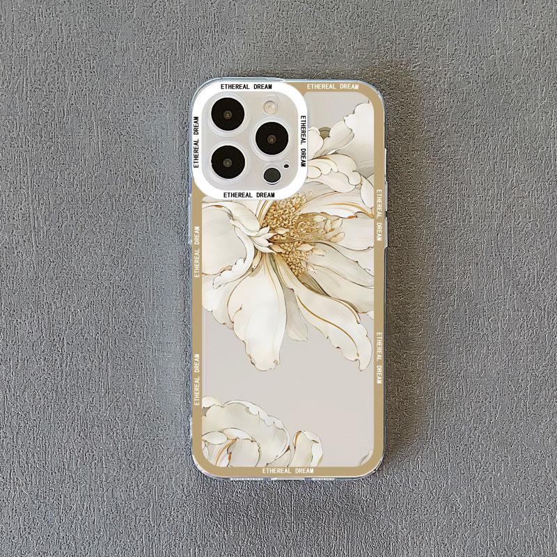 Винтажный прозрачный чехол с цветами для iPhone 15 14 Pro Max 12 11 13 Pro Max 7 8 14 15 Plus SE2 X XR XS, задние крышки с бабочками и растениями