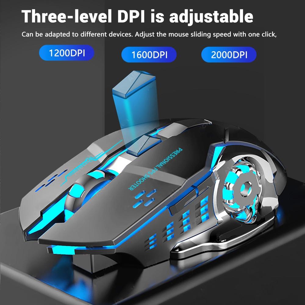 2.4G Bluetooth беспроводная перезаряжаемая мышь с RGB-подсветкой, механическая мышь для киберспорта, бесшумные офисные мыши для компьютера, ноутбука, планшета, ПК, игровая мышь для геймера