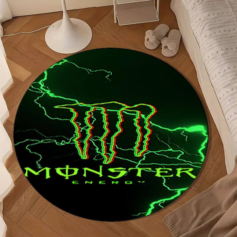 Powerful Energy Drink Logo Round mat Home Decor, Chair rug For livingroom,Bedroom, doormat home decor Birthday Gift Christmas Gifts