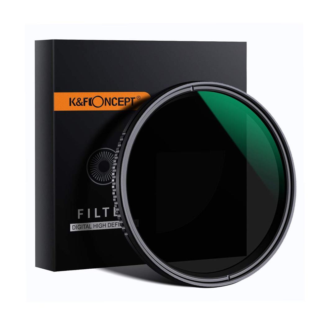 Concept Variable ND Variable Light Reduction Range Thin Frame Design Variable ND K&F Filter, ND, ND8~ND2000, Water-Repellent Multi-Coating, (55mm,