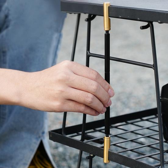 Стержень для соединения сетчатого стола, прочный алюминиевый сплав, латунные концы, регулируемый, портативный, складной, для кемпинга, крепежный металлический соединительный столб