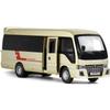 1/32 Toyota Coaster Металлический Автобус Литой Металлический Пассажирский Автобус Модель Автомобиля Звук и Свет Имитация Коллекция Игрушки для Детей Подарок