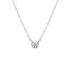 Official Single Diamond K10 White Gold Necklace 111736123207 Birthday Anniversary Christmas Gift Present Women Jewelry Case Included 4℃ [Yondo Sea]