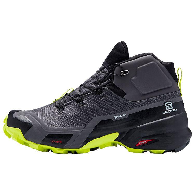 SALOMON Cross Hike Shock Absorbing Slip Resistant Durable Mid Top Hiking Shoes Men Hiking Shoes 411186