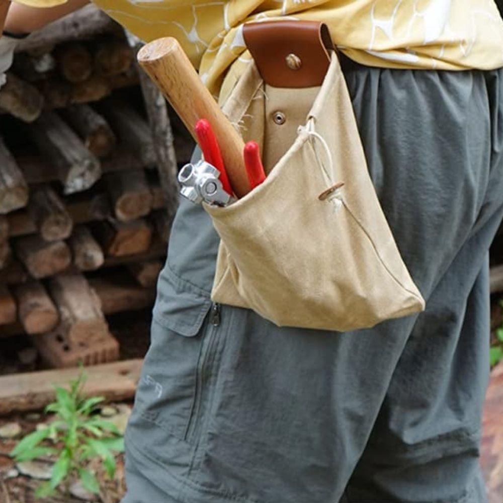 Сумка на пояс из холста, оставляющая руки свободными. Складная сумка для хранения фруктов. Портативные сумки для сбора фруктов.