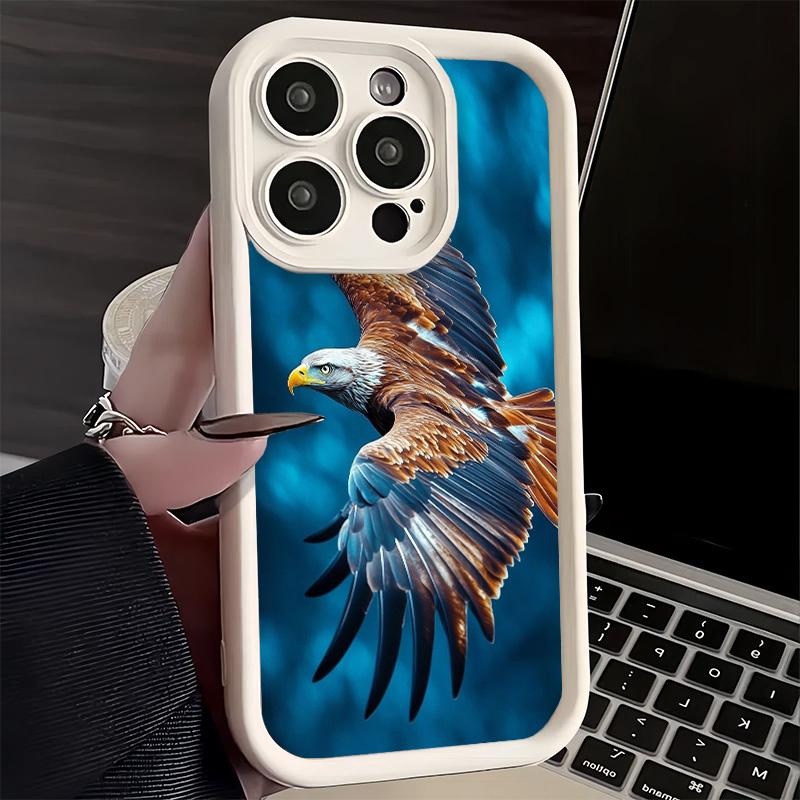 Чехол для телефона iPhone 17 Air 16E 15 16 Pro Max Белоголовый орлан Крутой чехол 14 Plus 13 12 Mini Мягкий силиконовый чехол Fundas