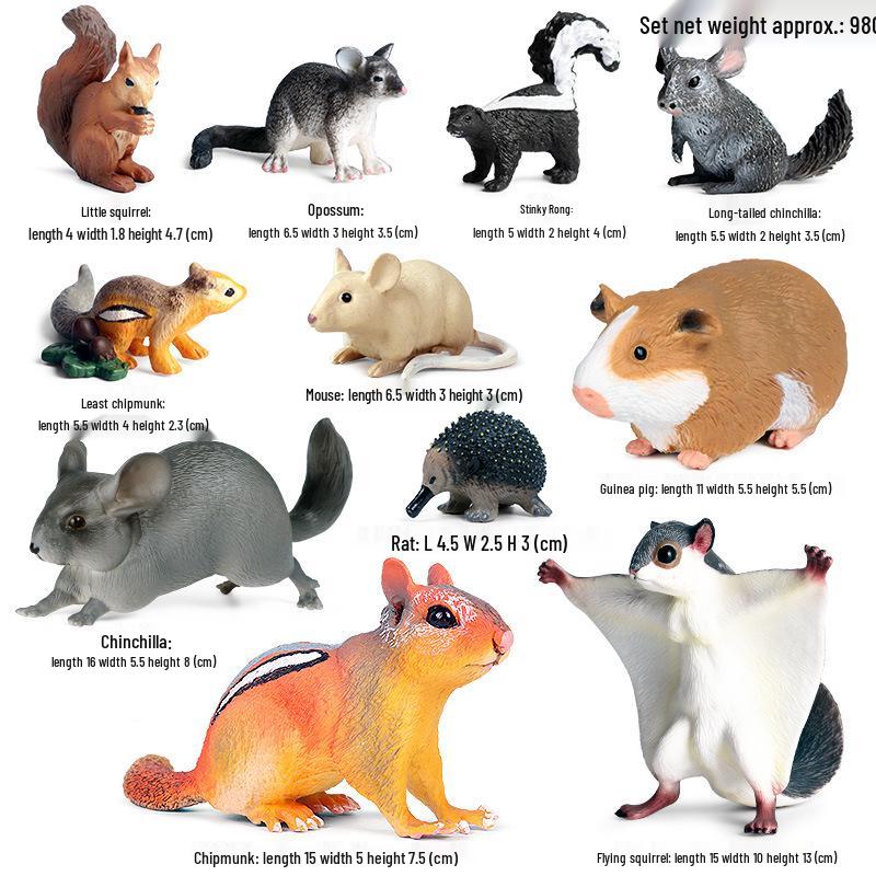 Children's Cognitive Rodent Simulation Toy: Chipmunk, Marmot, Squirrel, Guinea Pig Models