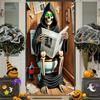 Halloween Closestool Skull 2D Door Banner Horror Theme Party Decorat Indoor and Outdoor Door Flag Polyester Background Cloth