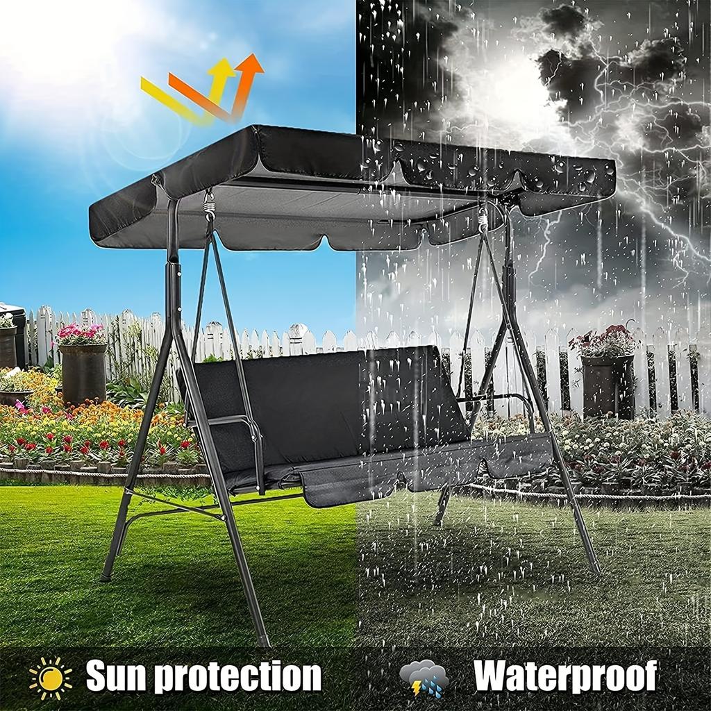 Swing Chair Cover Water and Dust Proof Sun Hat Awning Summer Outdoor Garden Playground Swing Chair Cover