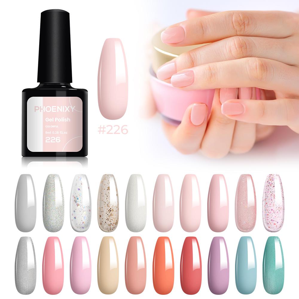 PHOENIXY, 20 шт., 8 мл/бутылка, набор гель-лаков для ногтей, замачиваемый УФ-гель, УФ-светодиодный лак для ногтей, маникюрный набор гелей для ногтей