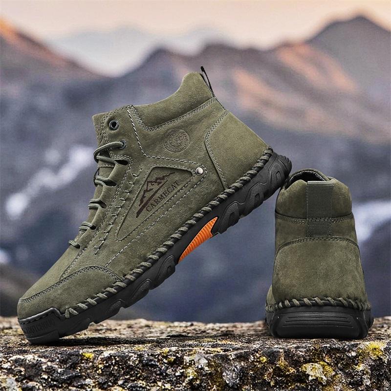 Новые осенние мужские ботинки из натуральной кожи ручной работы, кроссовки с уличным дизайном, мужская дышащая повседневная кожаная обувь, мужские ботильоны