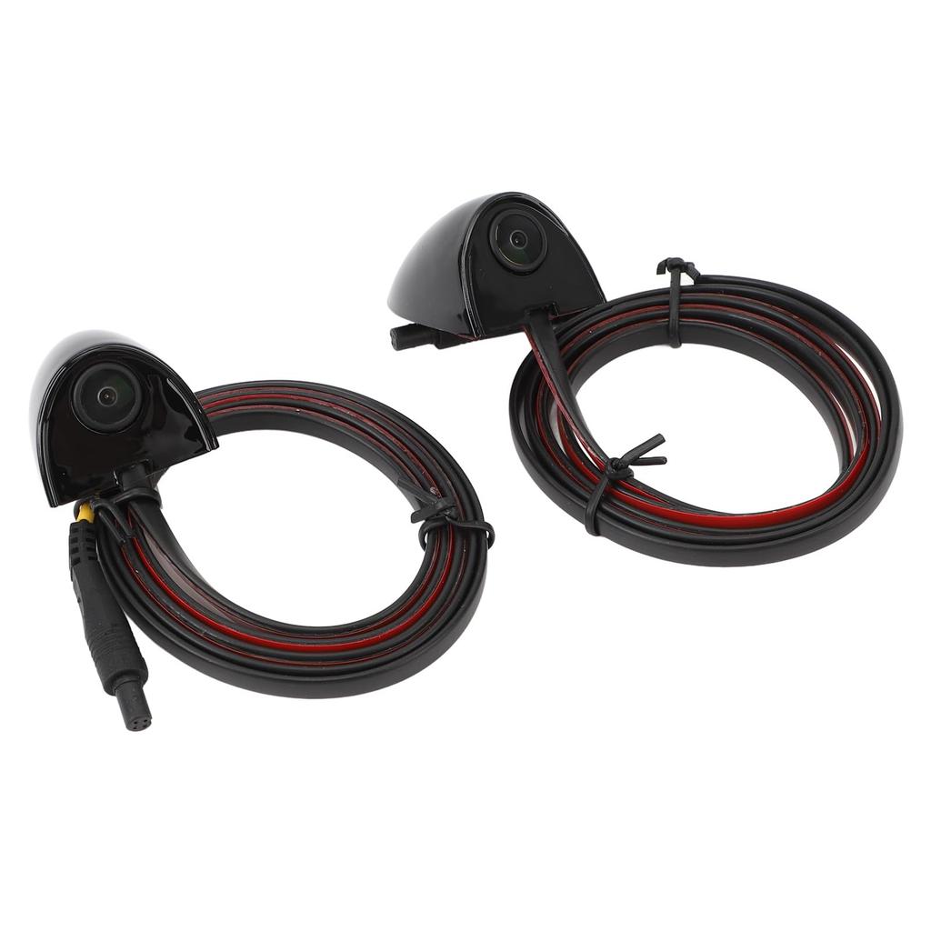 Камера слепых зон автомобиля с ночным видением, крепление на ленту, камера бокового обзора, система видеонаблюдения для камеры (черный)