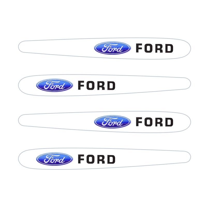 ZOZU8 4/8 PCS Car Door Handle Cup Protector Stickers Protection Film Accessories Ford Focus Fiesta Ranger Mondeo S-MAX Kuga Mustang