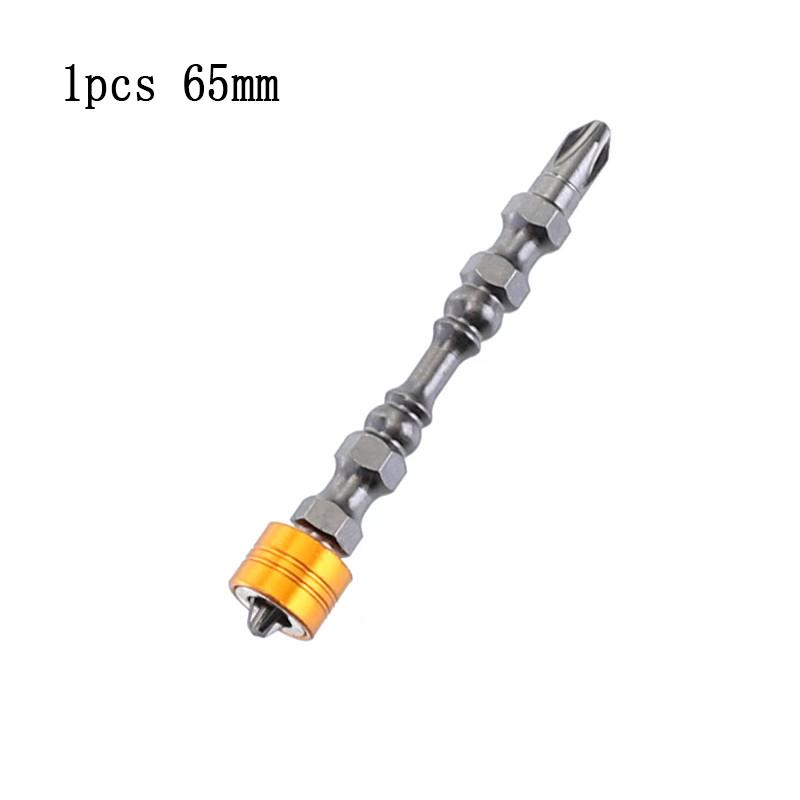 1 шт., 65/110 мм, магнитная электрическая отвертка Phillips, набор бит PH2, двойная головка, шестигранный хвостовик с магнитными кольцами для шурупов для гипсокартона