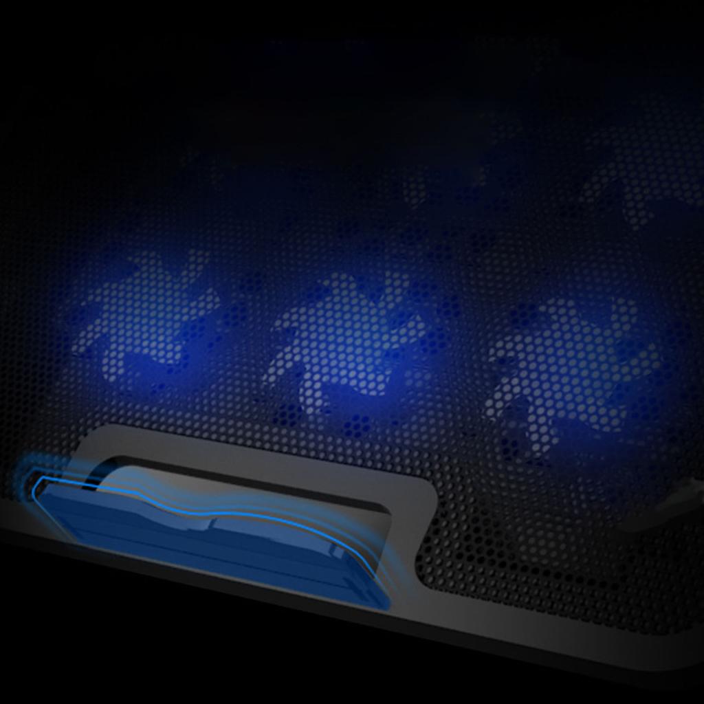 Охлаждающая подставка для ноутбука со светодиодной подсветкой, два порта USB, охлаждающая подставка для ноутбука, вентилятор для охлаждения компьютера