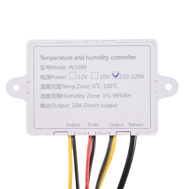 ABBY-XK-W1099 Dual Digital Thermostat Humidistat Egg Incubator Temperature Humidity Controller Regulator Thermometer Hygrometer