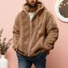 Мужская флисовая куртка с капюшоном, зимняя теплая толстовка на молнии, мягкое дышащее пальто, повседневная верхняя одежда для занятий спортом на открытом воздухе и повседневной носки