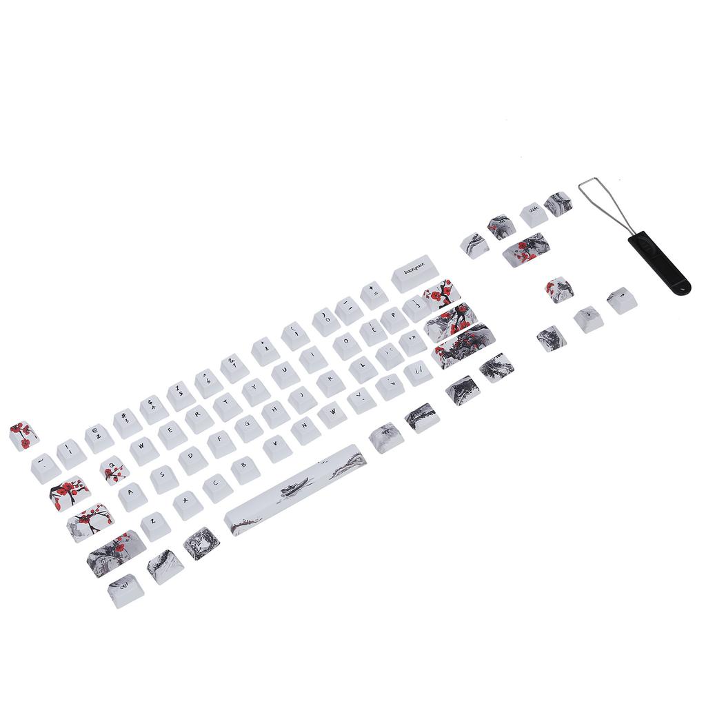 Клавиатура Wangjiang Plum Blossome Keycap Design совместима с 6164 для механической клавиатуры своими руками