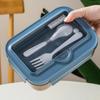 Microwave Heating Lunch Container with Spoon and Fork Food Container Nordic Style Lunch Box  Worker