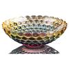 Flavinmci Bubble Blue Crystal Glass Fruit Bowl