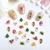 30 шт. Мультяшные Креативные Снежинки Перчатки Лось Шармы для Ногтей Полупрозрачный Санта Клаус Рождественская Серия Смола DIY Украшение для Нейл-арта