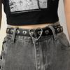 Hollow Heart Buckle Belt for Women Girls Fashion,Gothic Love Rivet Punk PU Leather Dress Belts,Casual Jeans Belt Y2K Belt