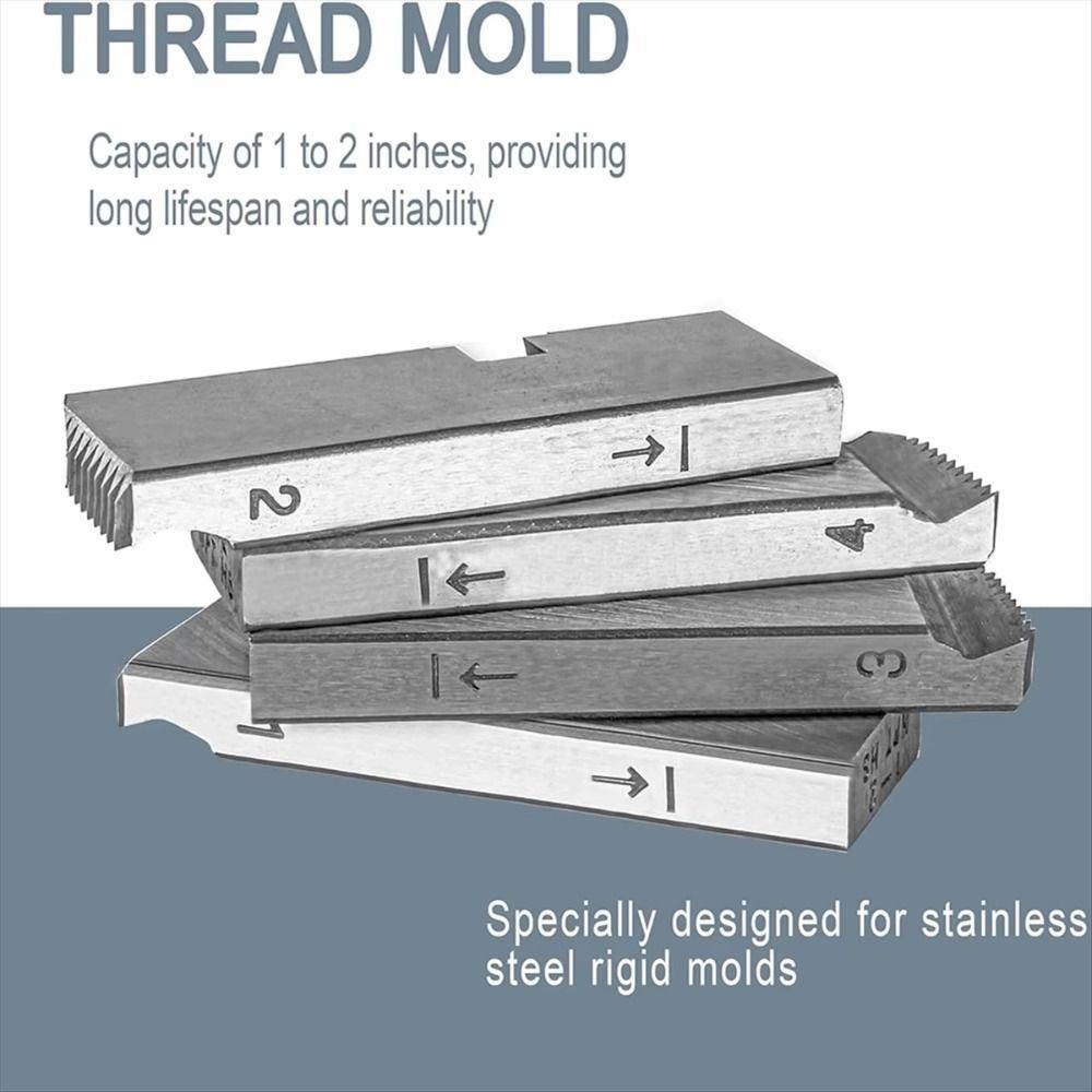 Быстрая подготовка труб 47770 Набор резьбонарезного инструмента для труб Эффективный Высококачественный Универсальные резьбонарезные головки Инструмент для нарезания резьбы Прочная легированная сталь