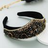 Retro Colorful Rhinestone Headbands Full Diamond Super Flash Crown Hairband Hair Band Hoop Hair Accessories